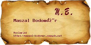 Maszal Bodomér névjegykártya